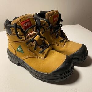 CSA leather safety boots, size 6 (EU 37)